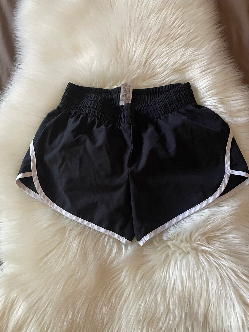 Athletic Works Black Women's Athletic Shorts with White Trim